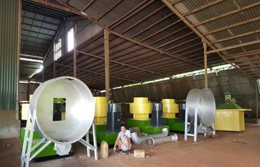 Çin straw bales pellet line, complete pellet production line project with 1T/H~5T/H capacity Tedarikçi